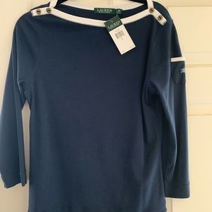 Ralph Lauren 3 (1/4) length sleeve knit top large